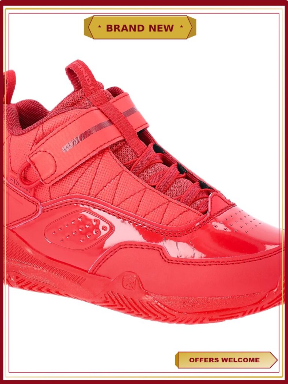 AND1 Alterna Boys Mid-Top Athletic Sneakers Elastic Lace Hook-and-Loop Strap